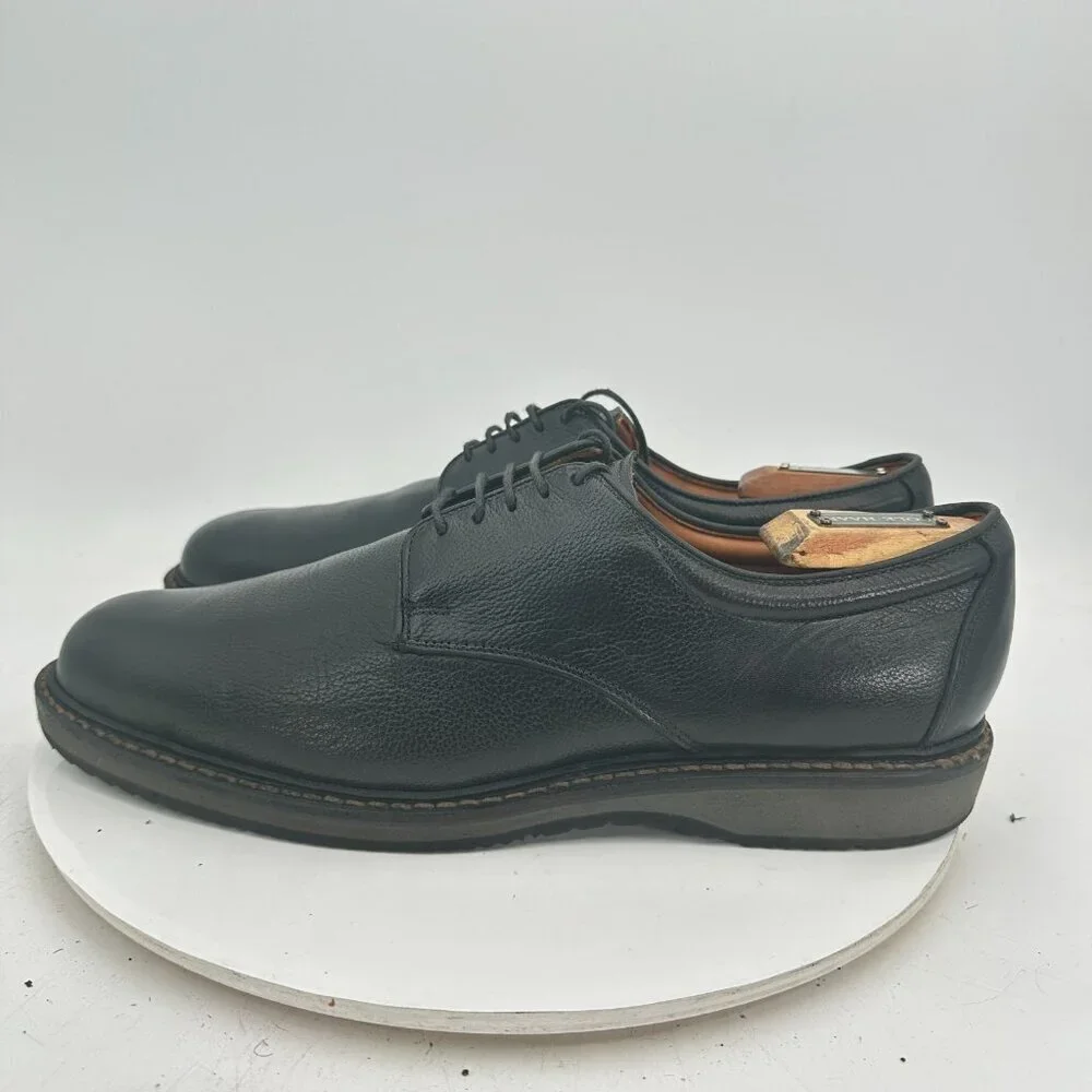 Allen Edmonds Port Washington Men Size 11.5D Black Leather Derby Dress Shoes